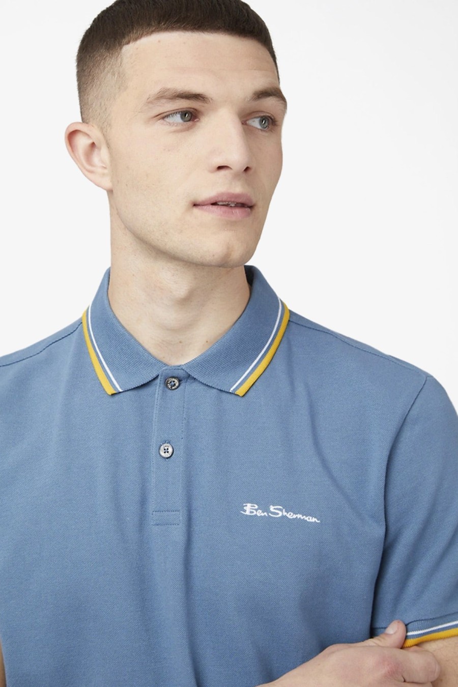 Clothing Ben Sherman Polos | Ben Sherman | Signature Polo Blue Shadow