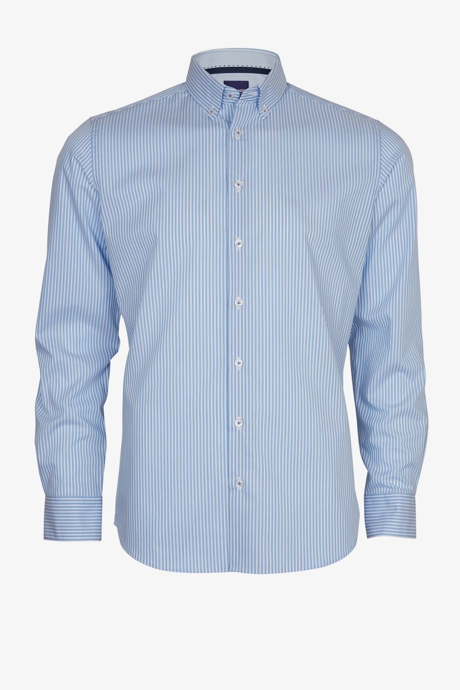 Clothing Abelard Casual Shirts | Abelard | Ladder Stripe Shirt Super Slim Blue