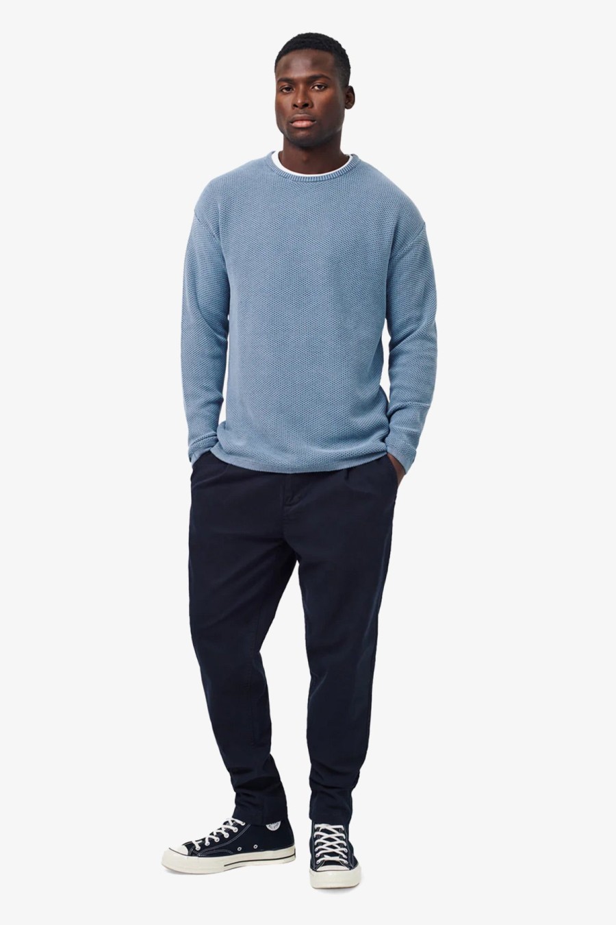 Clothing Industrie Knitwear | Industrie | The Washed Culver Knit Pilot Blue