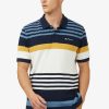 Clothing Ben Sherman Polos | Ben Sherman | Engineered Stripe Polo Dark Navy