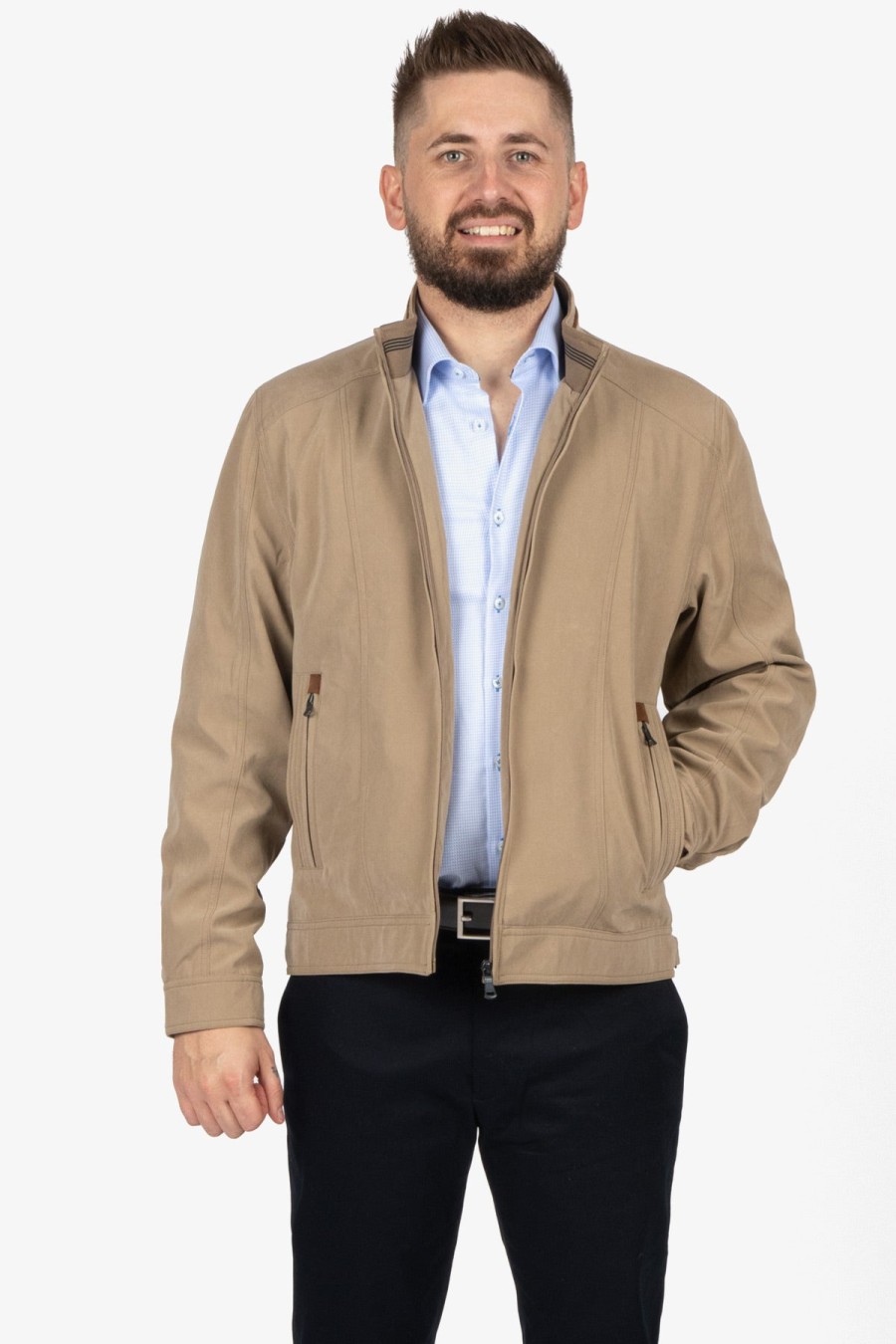 Clothing Boston Casual Jackets | Boston | Moss Casual Jacket Taupe