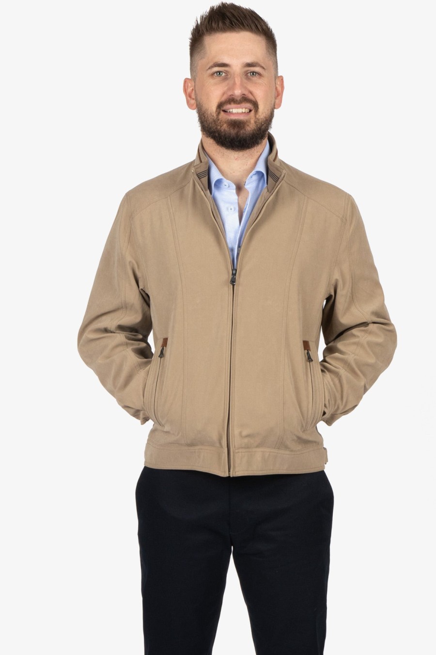 Clothing Boston Casual Jackets | Boston | Moss Casual Jacket Taupe